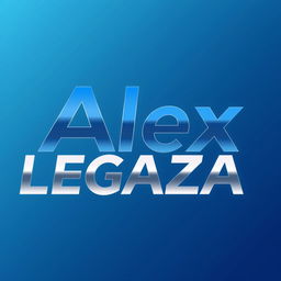 A sleek and modern logo design featuring the name 'Alex Legaza'