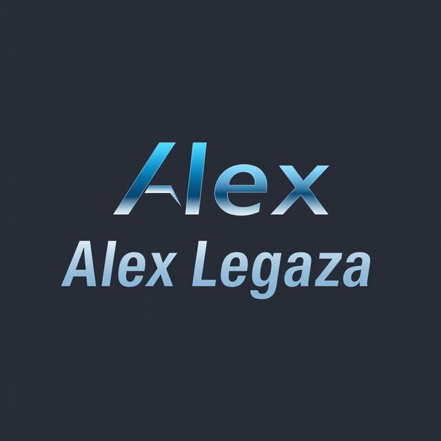 A sleek and modern logo design featuring the name 'Alex Legaza'