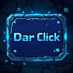 A pixelated rectangular button with rounded edges, carved from ancient, weathered stone