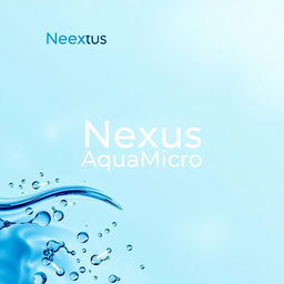 Cover design for a company named Nexus AquaMicro that specializes in water purification