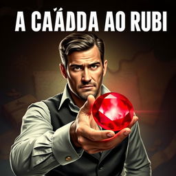 An image featuring the title 'A CAÇADA AO RUBI' prominently displayed at the top