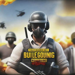 Design a high-intensity, action-packed thumbnail for a PUBG video channel featuring the title 'BiTzGaMIng' in bold, dynamic typography set against a backdrop of intense game scenes.