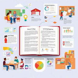 An informative and visually appealing layout showcasing successful school management strategies