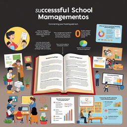 An informative and visually appealing layout showcasing successful school management strategies