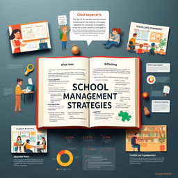 An informative and visually appealing layout showcasing successful school management strategies