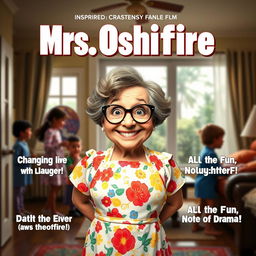 A humorous movie poster parody inspired by the classic film Mrs