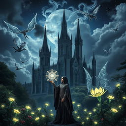 A visually striking composition that artfully blends gothic and fantasy themes