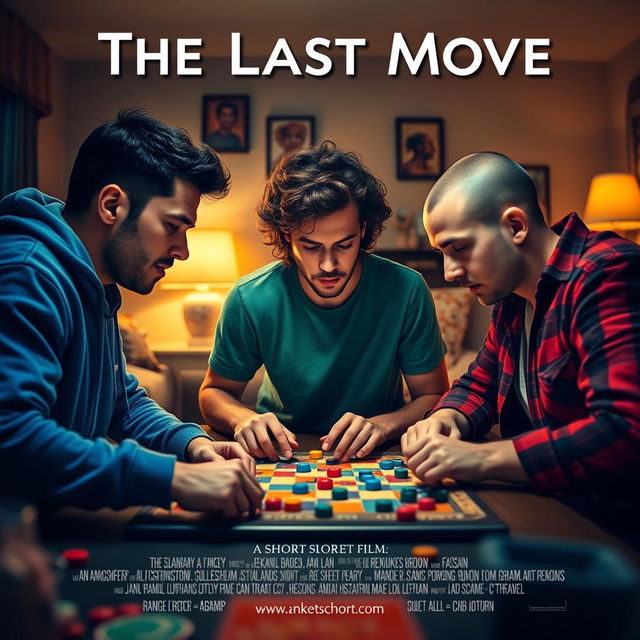 A vibrant and engaging movie poster for a short film titled 'The Last Move'