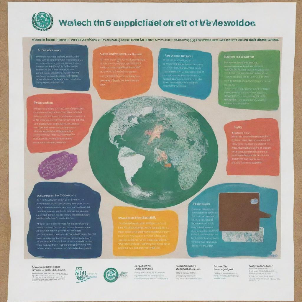 Generate a poster featuring the Vision and Mission of WMSU by 2040. Include elements reflecting a smart research university, global citizenship, the empowerment of communities, and the promotion of peace, harmony, and cultural diversity.