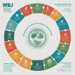 Generate a poster featuring the Vision and Mission of WMSU by 2040. Include elements reflecting a smart research university, global citizenship, the empowerment of communities, and the promotion of peace, harmony, and cultural diversity.