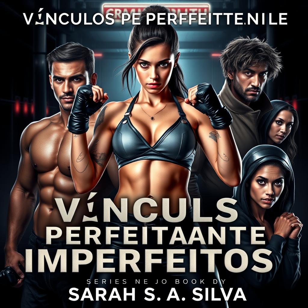 A striking book cover for a dark romance titled "Vínculos Perfeitamente Imperfeitos" by author Sarah S