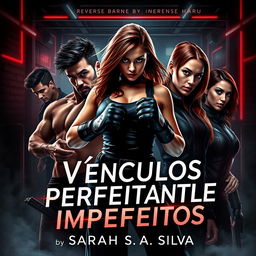 A mesmerizing book cover for a dark romance titled "Vínculos Perfeitamente Imperfeitos" by author Sarah S