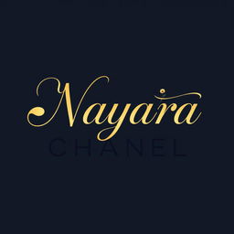 A sophisticated and elegant logo design for 'Nayara Chanel', incorporating a fusion of modern and classic elements