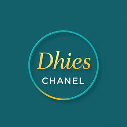 A simple yet captivating 3D logo design for 'Dhies Chanel', featuring a circular motif