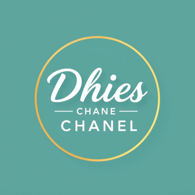 A simple yet captivating 3D logo design for 'Dhies Chanel', featuring a circular motif