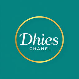 A simple yet captivating 3D logo design for 'Dhies Chanel', featuring a circular motif