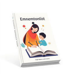 A simple and modern 3D book cover design featuring an illustration of a teacher and a student engaging in an empathetic interaction