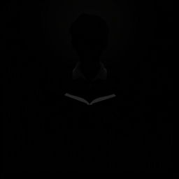 A 3D silhouette of a sad male student being bullied, depicted against a black background, transitioning to a happy pose while holding a book, showcasing the contrast between the two emotions