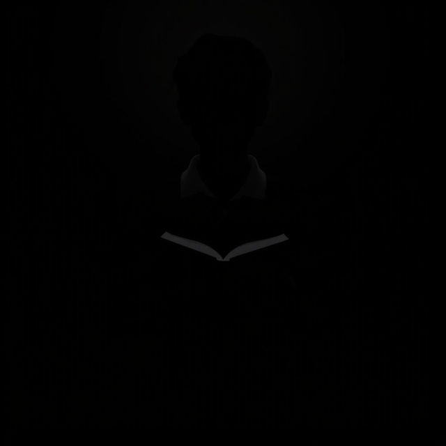 A 3D silhouette of a sad male student being bullied, depicted against a black background, transitioning to a happy pose while holding a book, showcasing the contrast between the two emotions