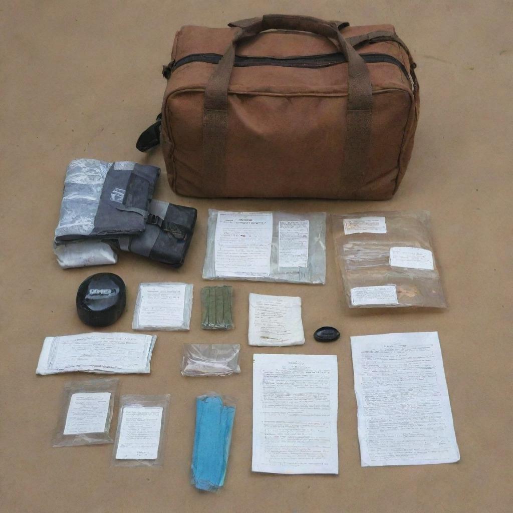 A Sri Lankan jail kit complete with essential items, prominently featuring the code 036.