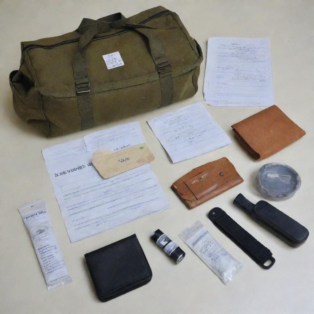 A Sri Lankan jail kit complete with essential items, prominently featuring the code 036.