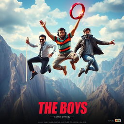 A cinematic film poster for a comedy-adventure movie titled 'THE BOYS'