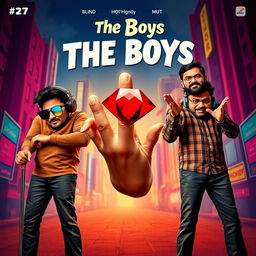 A creative and humorous cinematic film poster titled 'The Boys'