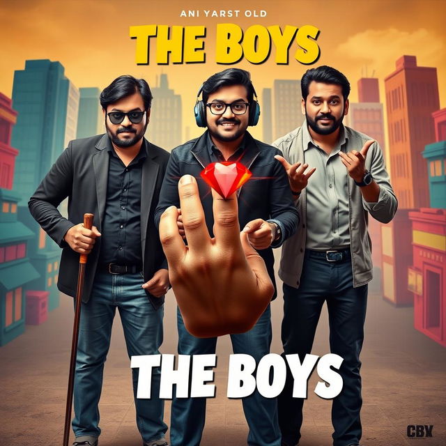 A creative and humorous cinematic film poster titled 'The Boys'