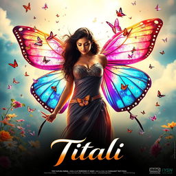 A striking movie poster for a superhero film titled 'Titali'