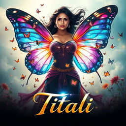 A striking movie poster for a superhero film titled 'Titali'