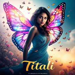 A striking movie poster for a superhero film titled 'Titali'