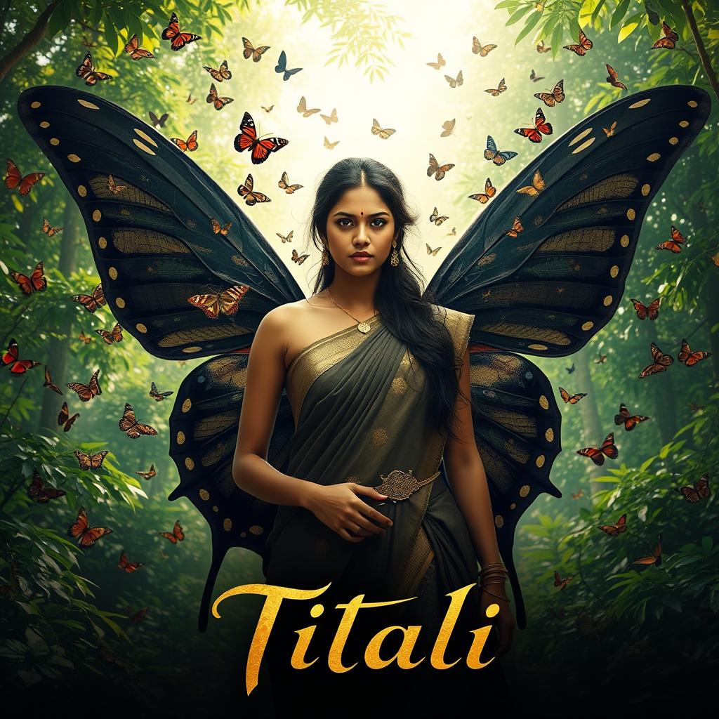 A captivating movie poster for a superhero film titled 'Titali'