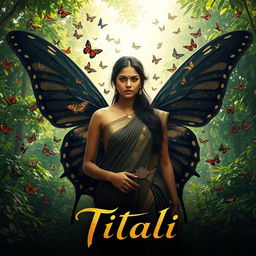 A captivating movie poster for a superhero film titled 'Titali'