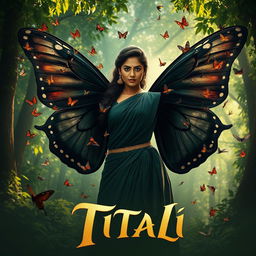 A captivating movie poster for a superhero film titled 'Titali'