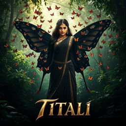 A captivating movie poster for a superhero film titled 'Titali'