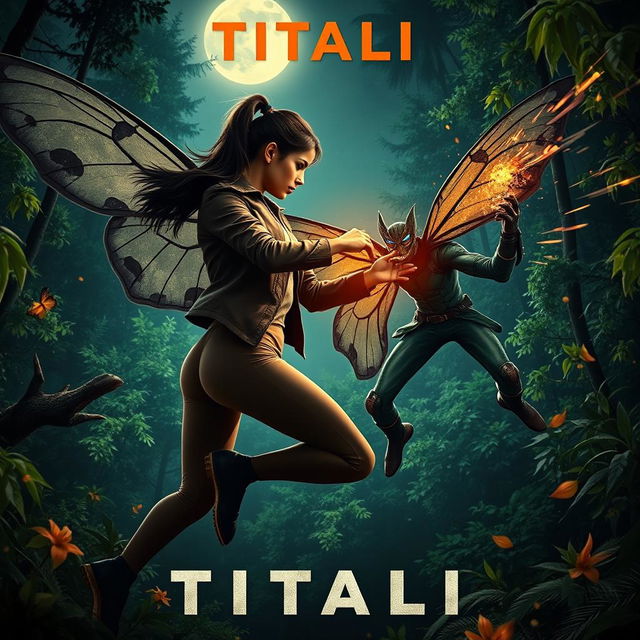 A cinematic action superhero fantasy film poster titled 'TITALI'