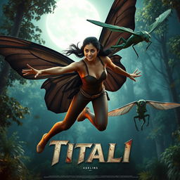 A cinematic action superhero fantasy film poster named 'Titali'