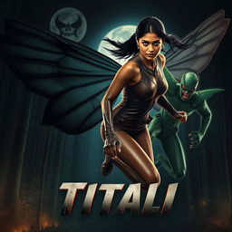 A dynamic cinematic action superhero fantasy film poster titled 'Titali'