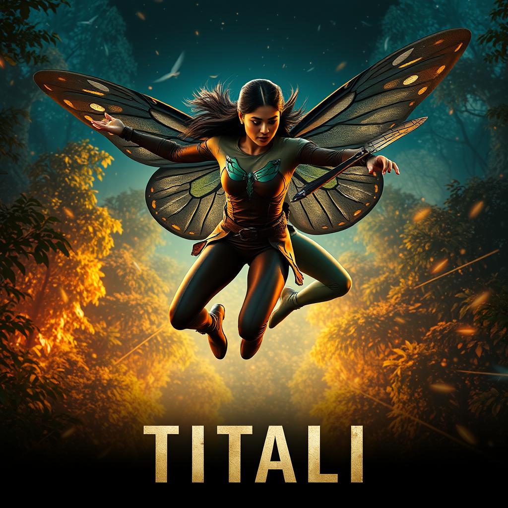 A cinematic action superhero fantasy film poster titled 'TITALI'