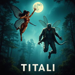 A cinematic action superhero fantasy film poster named 'TITALI'