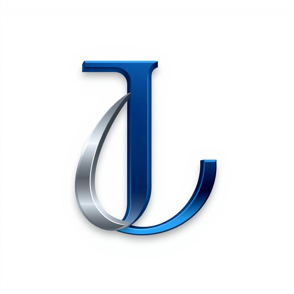 A sleek and modern logo design featuring the letters 'J' and 'L' intertwined in a creative way