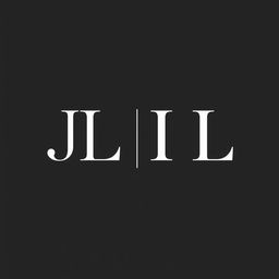 A stylish and contemporary logo design featuring the letters 'J' and 'L' creatively intertwined