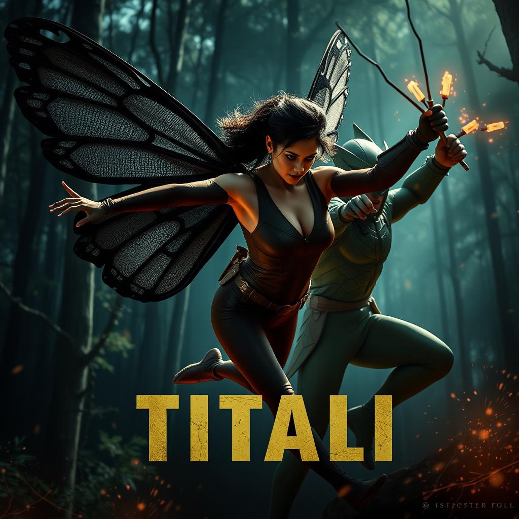 A cinematic action superhero fantasy film poster titled 'TITALI'