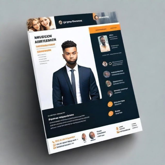 Design a captivating and professional profile picture and cover page suitable for a promotional page. Ensure the elements reflect the concept of business promotion