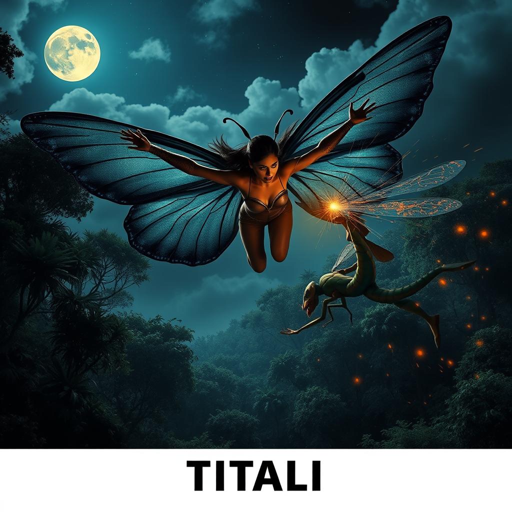 A cinematic action superhero fantasy film poster titled 'TITALI'