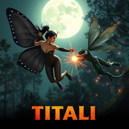 A cinematic action superhero fantasy film poster titled 'TITALI'