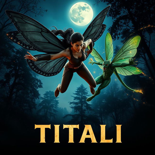 A cinematic action superhero fantasy film poster titled 'TITALI'