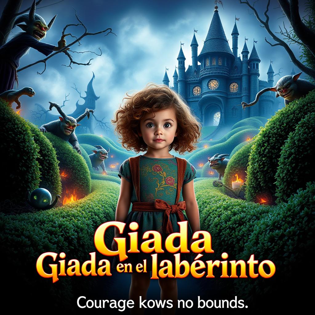 A captivating movie poster for the film "Giada en el laberinto"