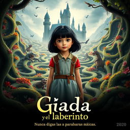 An enchanting movie poster for the film "Giada y el laberinto"