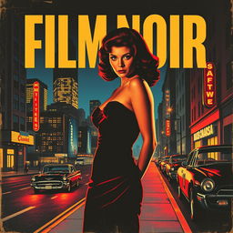 A vintage 1960s movie poster, featuring a classic film noir style